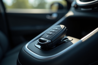 Clé de voiture Renault Clio 4 en gros plan