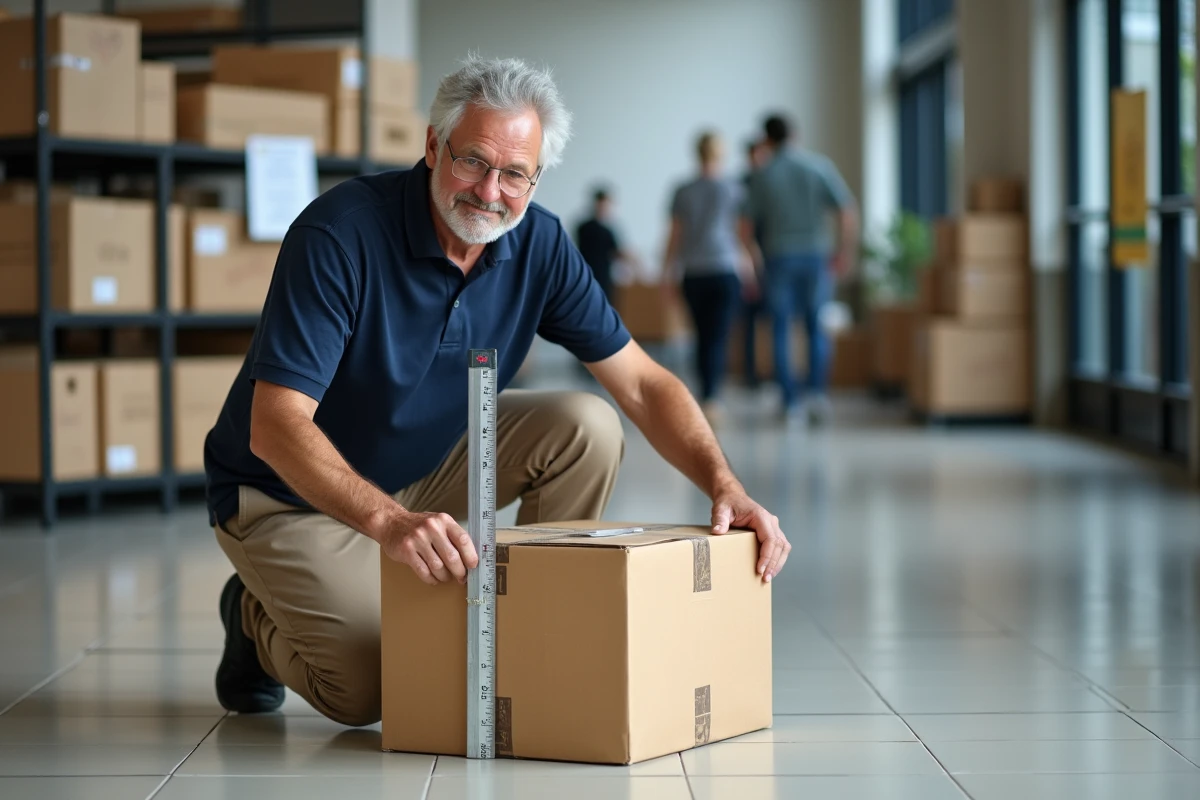 Homme vérifiant la taille d